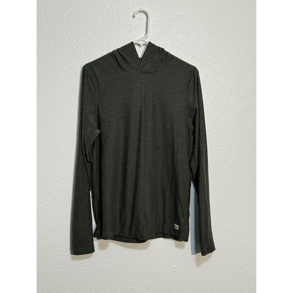 Vuori Strato Tech Hoodie Heather Grey - Mens Size L Soft Athleisure Stretch